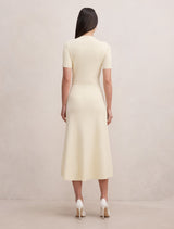 Niki V-Neck Stitch Knit Dress Forever New