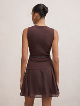 Belle Woven Mix Mini Dress Forever New