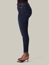 Nala Mid-Rise Dark Ripped Skinny Jeans Forever New