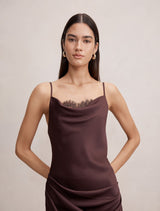Ivara Lace Cowl Maxi Dress