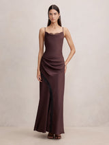 Ivara Lace Cowl Maxi Dress
