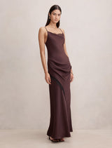 Ivara Lace Cowl Maxi Dress