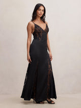 Salome V Neck Lace Maxi Dress Forever New