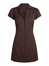 Blair Satin Collared Mini Dress Forever New
