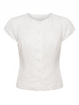 Ella Button Up Linen Top Forever New