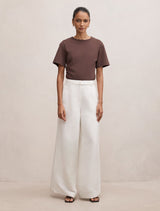 Matilda Petite Linen Blend Wide Leg Pants Forever New