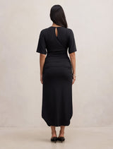 Colbie Gathered Jersey Midi Dress Forever New