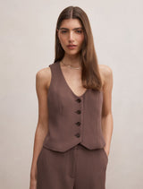 Paloma Waistcoat Choc Martini Suit Forever New