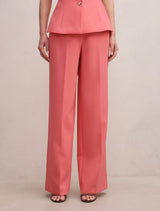 Pia Wide Leg Suit Pants Pink Suit Forever New