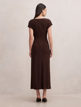 Lacie Draped Jersey Midi Dress Forever New