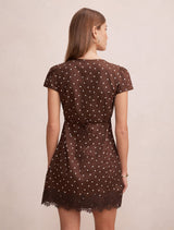 Lexi Lace Trim Linen Mini Dress