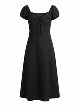 Portia Folded Collar Linen Midi Dress Forever New