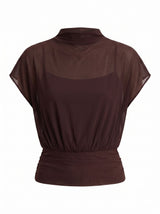 Mattie Mesh Overlay Top