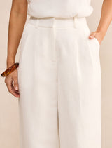 Eva Petite Linen Wide Leg Pants Forever New