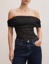 Lily Lace Bardot Top Forever New