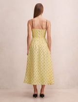 Isabella Tie Front Linen Midi Dress Forever New