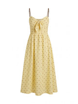 Isabella Tie Front Linen Midi Dress