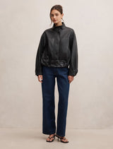Belle Pu Belted Bomber Jacket Forever New