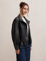 Belle Pu Belted Bomber Jacket Forever New