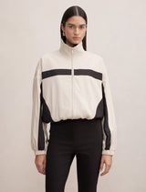Arlo Windbreaker Jacket Cream Black Forever New