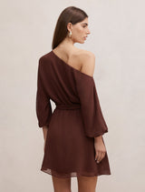 Samantha Tipped Draped Mini Dress Forever New