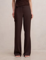 Devon Flared Pants Dark Chocolate Forever New