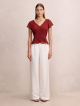 Pippa Flutter Sleeve Blouse Forever New