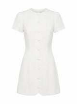 Elinda Button Up Linen Mini Dress