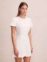 Elinda Button Up Linen Mini Dress