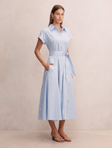 Mina Stripe Shirt Midi Dress Forever New