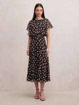 Dalton Flutter Sleeve Midi Dress Montale Spot Forever New