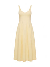 Chessy Seamed Cotton Midi Dress