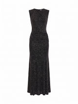 Ciara Gathered Glitter Maxi Dress