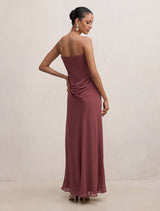 Gwynne Petite Draped Strapless Maxi Dress Forever New