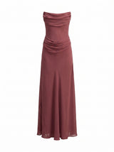 Gwynne Petite Draped Strapless Maxi Dress Forever New