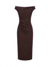 Zaria Petite Off Shoulder Draped Midi Dress Forever New