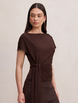 Celine Tie Detail Top Forever New