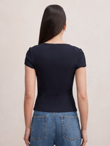 Esther Scoop Neck Trim T-Shirt Forever New