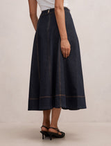 Georgia Denim Maxi Skirt Forever New