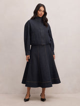 Georgia Denim Maxi Skirt Forever New