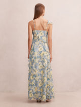 Lorenze Ruffle Maxi Dress
