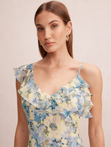 Lorenze Ruffle Maxi Dress