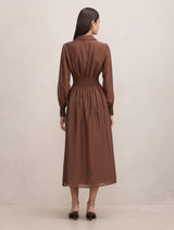 Elissa Shirred Waist Midi Dress Forever New