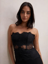 Amity Lace Corset Sheer Maxi Dress Forever New