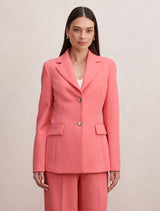Noelle Nipped Waist Blazer Pink Suit Forever New