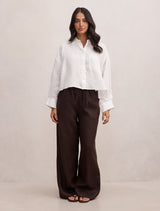 Bowie Cropped Shirt Forever New