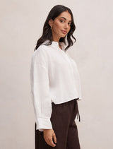 Bowie Cropped Shirt Forever New