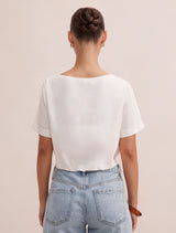 Rosie Petite Bubble Linen Top