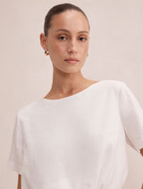 Rosie Petite Bubble Linen Top