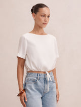 Rosie Petite Bubble Linen Top
